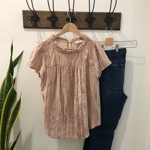 LOFT Crushed Velvet Top